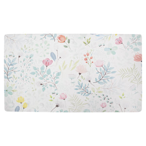 Tapetes para baño blanco con diseño floral (452304-LP APMW)