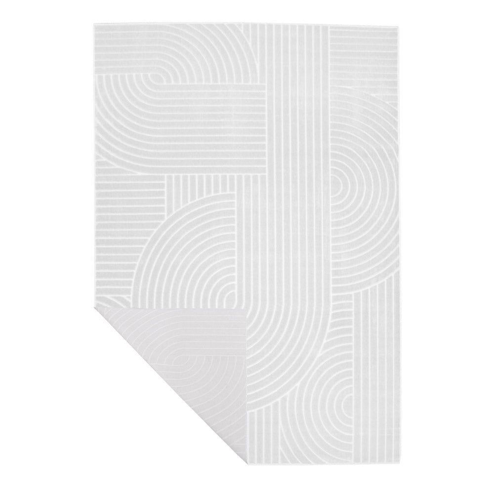 Tapete gris con diseño de líneas curvas en relieve de estilo moderno (Highlands T714-169)
