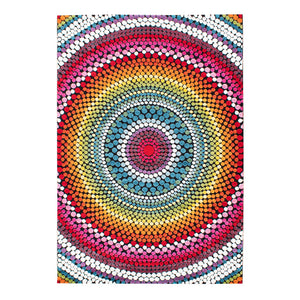 Tapete multicolor con diseño de mandala y de estilo hindú (Mandala 22844-110)