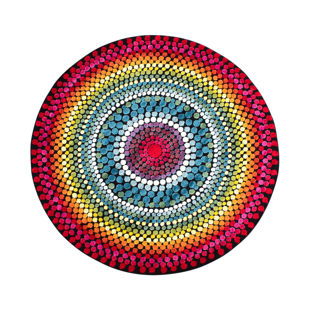 Tapete multicolor con diseño de mandala y de estilo hindú (Mandala 22844-110)