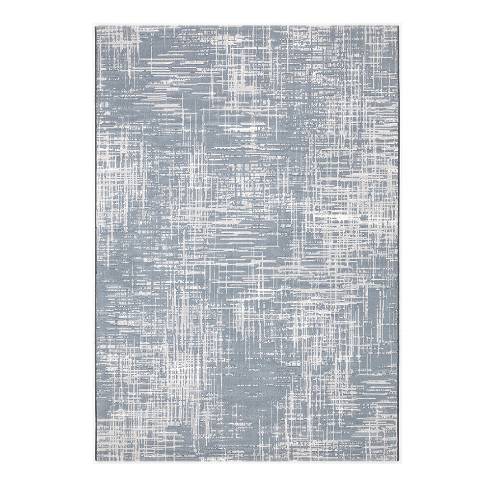 Tapete azul con diseño de líneas en relieve de estilo moderno (Piazzo 12189-505)