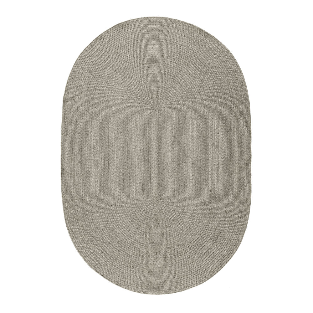Tapete gris ovalado con textura de estilo artesanal y minimalista (Faro P0247-085 - Ovalado)