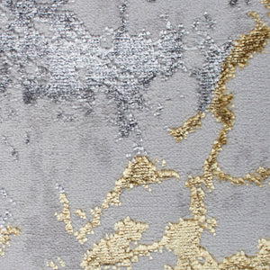 Tapete Nora - Color: Gris claro, oro, cobre, blanco 65590-495