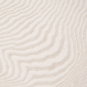 Tapete beige felpudo con diseño de ondas de estilo moderno y elegante (Sign 62604-060)