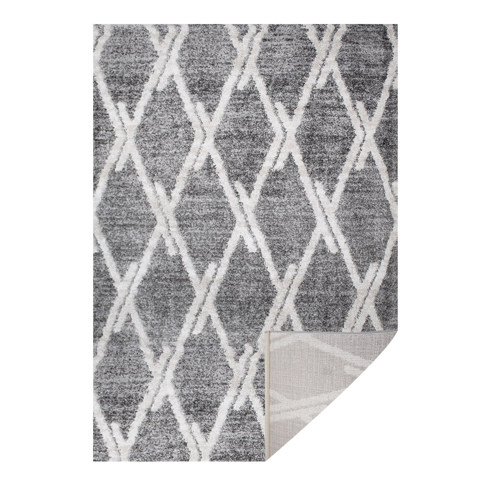 Tapete gris felpudo de estilo kilim (Uvita 62567-095)