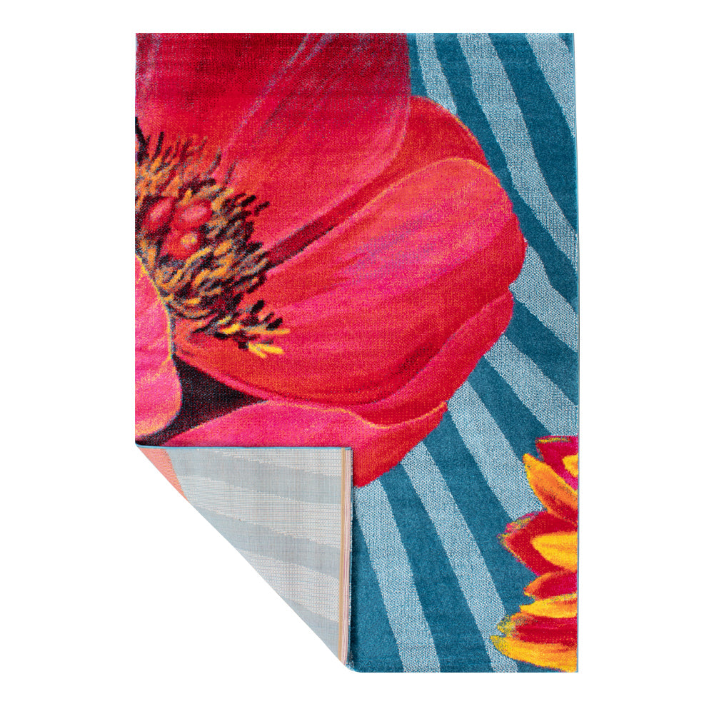 Tapete multicolor con diseño de flores y estilo moderno (Las Chicas Que Pintan 39379-112)