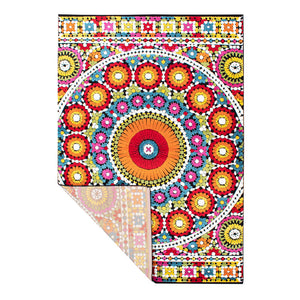 Tapete multicolor con diseño hindú moderno (Mandala 39384-110)