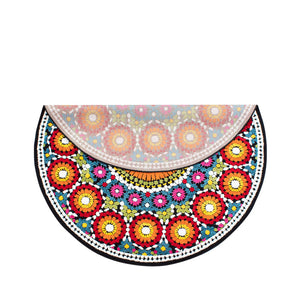 Tapete multicolor con diseño hindú moderno (Mandala 39384-110)