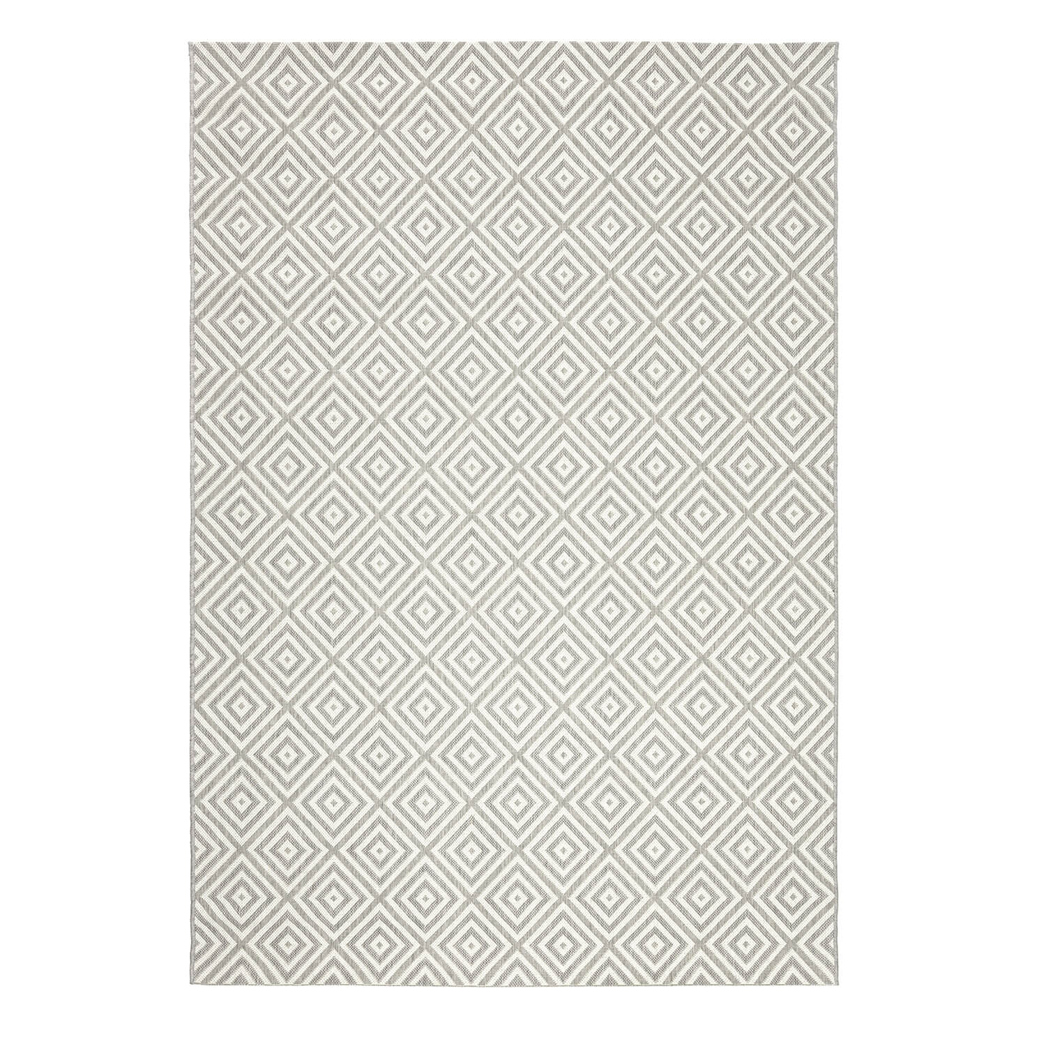 Tapete gris con diseño geométrico y textura rústica con estilo artesanal (Essenza 48607-637)