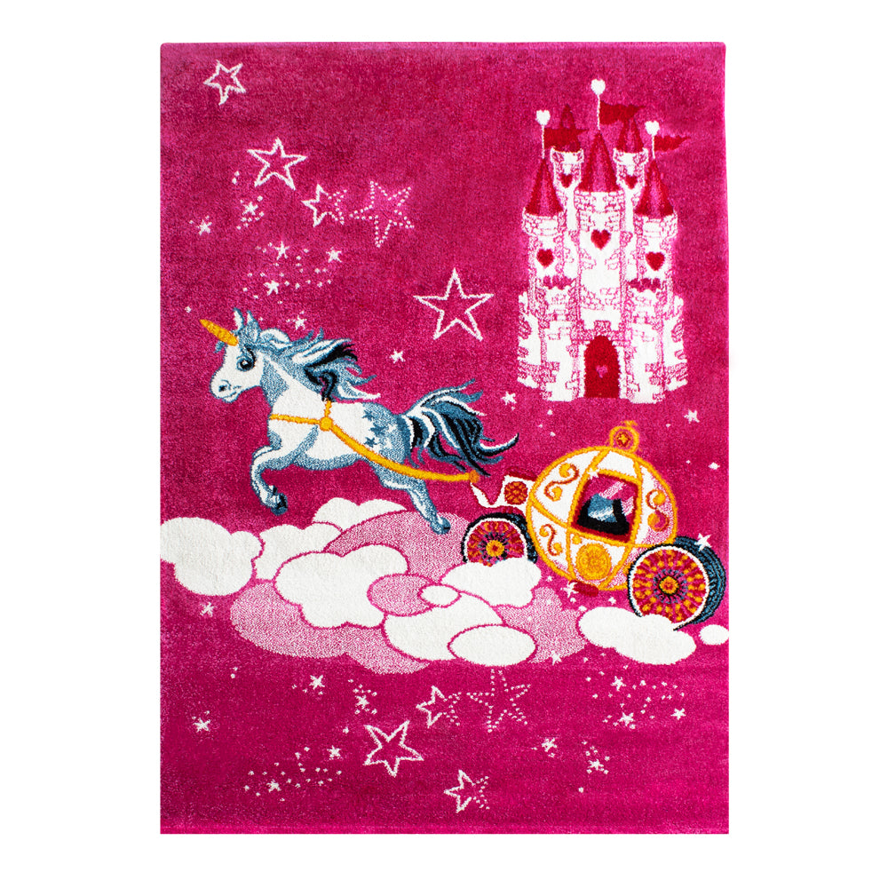 Tapete para cuarto de niña, rosado con diseño de unicornio, ideal para pie de cama (Diamond C 21701-055)