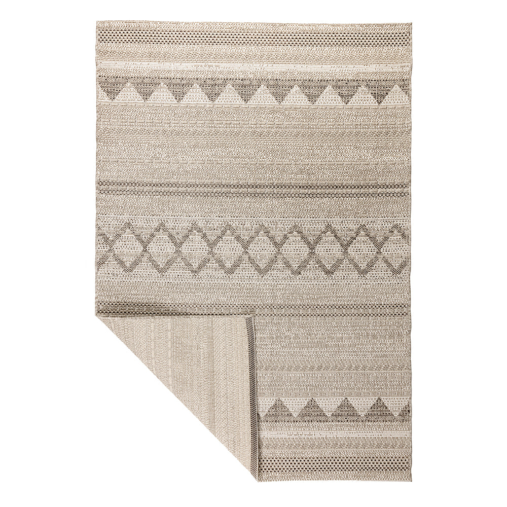 Tapete marrón con fibras que imitan el tejido de yute de estilo rústico y artesanal (Grace 39634-763)