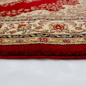 Tapete rojo con diseño persa (Kirman 55002-012)