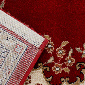 Tapete rojo con diseño persa (Kirman 55002-012)
