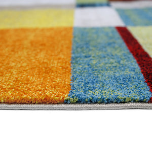 Tapete multicolor de textura suave con estilo moderno y elegante (Kubic 24362- 110)