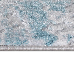 Tapete azul y blanco texturizado con diseño de olas y de estilo moderno (Sophistic 31868-031)
