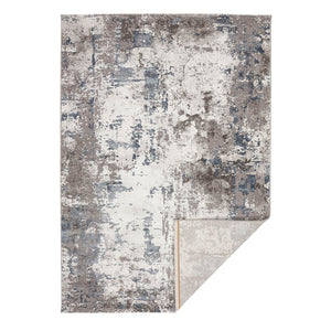Tapete gris y azul con diseño que simula pinceladas de estilo moderno y elegante (Craft 23319-930)